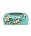 Caja de Pañuelos China Porcelana Azul Flores An23xP9xAl14cm