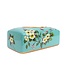 Chinese Tissuebox Porselein Blauw Bloemen B23xD9xH14cm