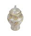 Pot à Gingembre Chinois Porcelaine Blanc Dragon Peint à la Main D29xH46cm