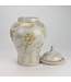 Pot à Gingembre Chinois Porcelaine Blanc Dragon Peint à la Main D29xH46cm