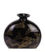 Vase Chinois Porcelaine Noir Dragon Peint à la Main L32xP12xH34cm