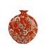 Chinese Vaas Porselein Oranje Bloemen Handgeschilderd B32xD12xH34cm