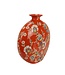 Chinese Vase Porcelain Orange Flowers Hand-Painted W32xD12xH34cm