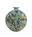 Fine Asianliving Vase Chinois Porcelaine Bleu Oiseaux Peint à la Main L32xP12xH34cm