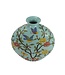 Vase Chinois Porcelaine Bleu Oiseaux Peint à la Main L32xP12xH34cm