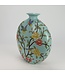 Chinesische Vase Porzellan Blau Vögel Handgemalt B32xT12xH34cm