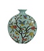 Fine Asianliving Vase Chinois Porcelaine Bleu Oiseaux Peint à la Main L23xP10xH26cm