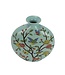 Chinese Vase Porcelain Blue Birds Hand-Painted W23xD10xH26cm