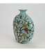 Chinesische Vase Porzellan Blau Vögel Handgemalt B23xT10xH26cm