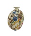 Vase Chinois Porcelaine Blanc Fleurs Peint à la Main L32xP12xH34cm
