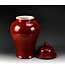Pot à Gingembre Chinois Porcelaine Rouge Fait Main D24xH44cm
