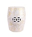 Fine Asianliving Ceramic Garden Stool White Dragon Handmade D33xH44cm