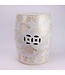 Ceramic Garden Stool White Dragon Handmade D33xH44cm