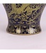 Chinesischer Vase mit Deckel Porzellan Navy Blau Drache Handgemalt D13xH24cm