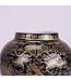 Chinese Ginger Jar Porcelain Navy Blue Dragon Hand-Painted D13xH24cm