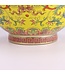 Vase Chinois Porcelaine Jaune Peint à la Main D22xH31cm