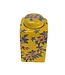 Pot à Gingembre Chinois Porcelaine Jaune Fleurs Peint à la Main D14xH26cm