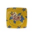 Pot à Gingembre Chinois Porcelaine Jaune Fleurs Peint à la Main D14xH26cm