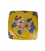 Pot à Gingembre Chinois Porcelaine Jaune Fleurs Peint à la Main D12xH21cm