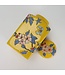 Pot à Gingembre Chinois Porcelaine Jaune Fleurs Peint à la Main D12xH21cm