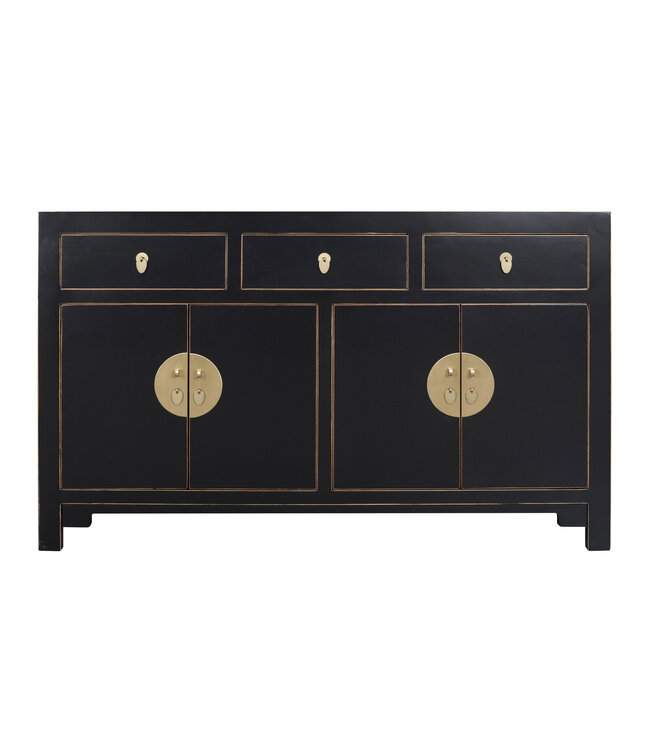 Credenza Cinese Onice Nero - Orientique Collezione L140xP35xA85cm