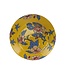 Pot à Gingembre Chinois Porcelaine Jaune Fleurs Peint à la Main D20xH31cm