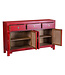 PREORDER WEEK 19 Chinesisches Sideboard Vintage Rot Handbemalt - Orientique Kollektion B140xT35xH85cm