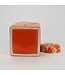 Chinese Gemberpot Porselein Oranje Bloemen Handgeschilderd D12xH21cm
