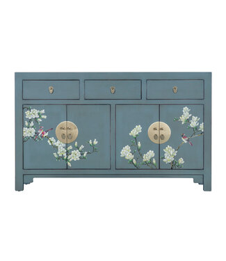 Fine Asianliving Chinese Sideboard Olive Grey Hand-Painted - Orientique Collection W140xD35xH85cm