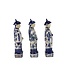 Chinesische Kaiser Porzellanfigur Statuen Drei Generationen Blau Weiß Handgemalt Set/3 B8xT6xH27cm