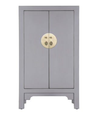 Fine Asianliving Armoire Chinoise Gris Pastel - Orientique Collection L70xP40xH120cm