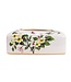 Fine Asianliving Chinese Tissue Box Porcelain White Flowers W23xD9xH14cm