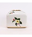 Boîte de Mouchoirs Chinoise Porcelaine Blanc Fleurs L23xP9xH14cm