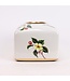 Caja de Pañuelos China Porcelana Blanco Flores An23xP9xAl14cm