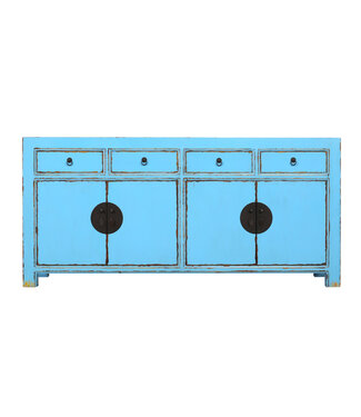 Fine Asianliving Credenza Cinese Azzurro Cielo Dipinto a Mano - Orientique Collezione L180xP40xA85cm