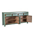 Credenza Cinese Verde Cenere Dipinto a Mano - Orientique Collezione L180xP40xA85cm