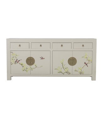 Fine Asianliving Chinese Dressoir Moonshine Greige Handbeschilderd - Orientique Collectie B180xD40xH85cm