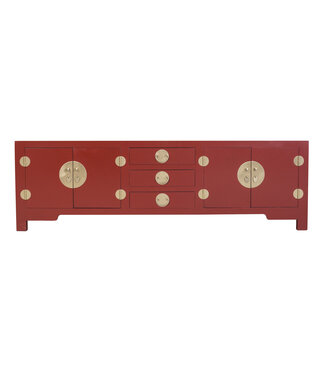 Fine Asianliving Chinese TV Cabinet Ruby Red - Orientique Collection W175xD47xH54cm