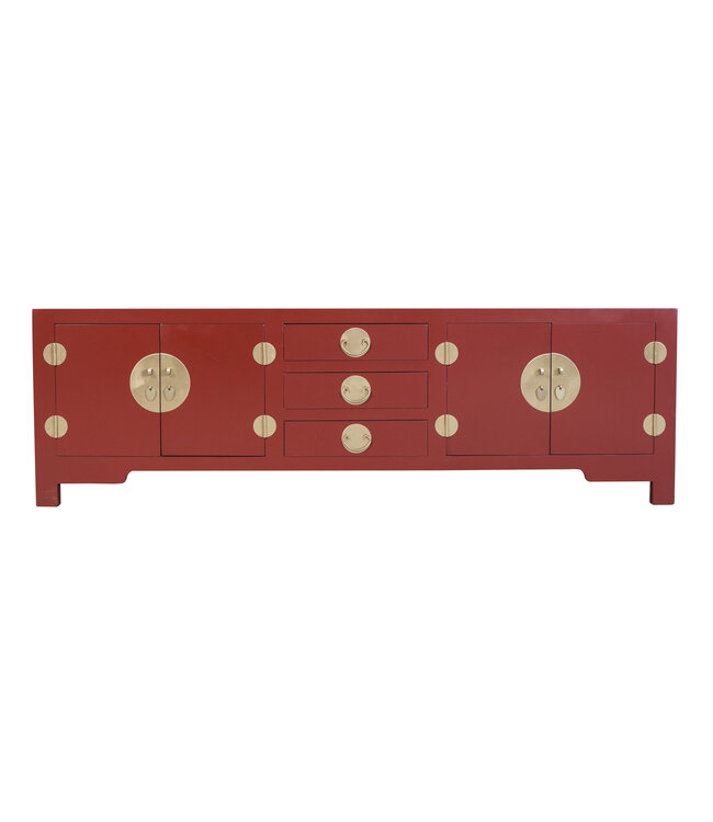 Mueble TV Chino Rojo Rubí - Orientique Colección An175xP47xAl54cm