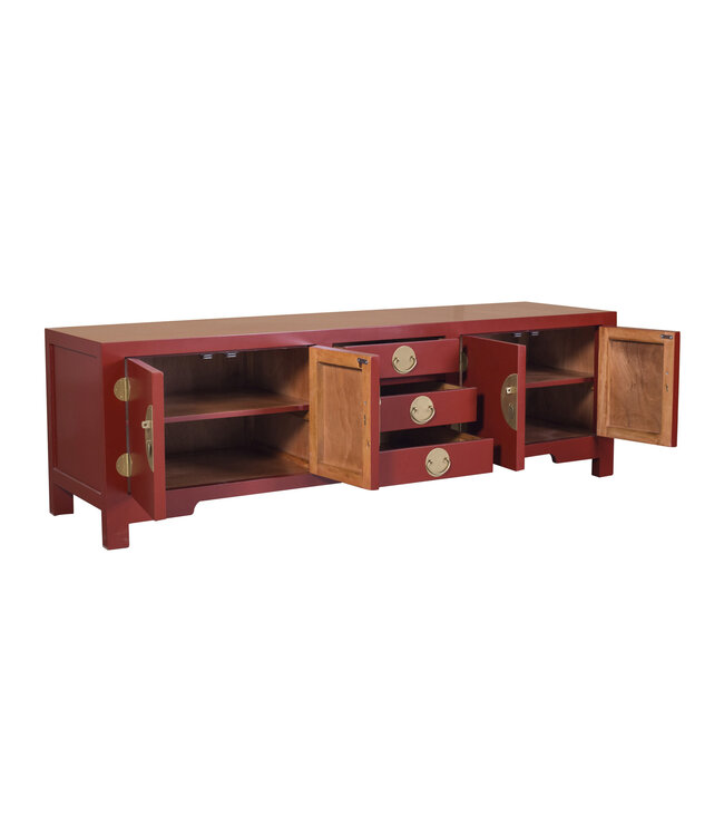Mueble TV Chino Rojo Rubí - Orientique Colección An175xP47xAl54cm
