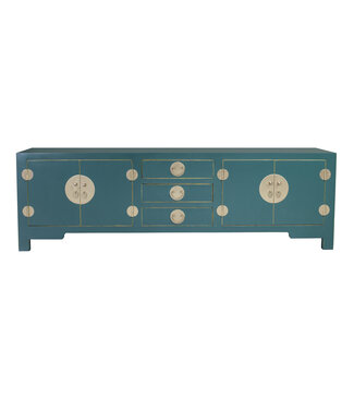 Fine Asianliving Chinese TV Kast Teal - Orientique Collectie B175xD47xH54cm