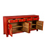 Credenza Cinese Lucky Rosso Dipinto a Mano - Orientique Collezione L180xP40xA85cm