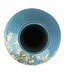 Chinese Vaas Blauw Bloesems Handgemaakt D31xH47cm