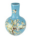 Chinesische Vase Blau Blüten Handgefertigt D31xH47cm