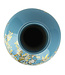Chinesische Vase Blau Blüten Handgefertigt D41xH57cm