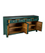 Chinees Dressoir Teal Handbeschilderd - Orientique Collectie B180xD40xH85cm