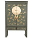 Fine Asianliving Chinese Wedding Cabinet Olive Grey Hand-Painted - Orientique Collection W105xD55xH175cm