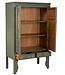 Armoire de Mariage Chinoise Gris Olive Peint à la Main - Orientique Collection L105xP55xH175cm