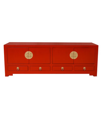Fine Asianliving Mobile TV Cinese Lucky Rosso - Orientique Collezione L130xP40xA45cm