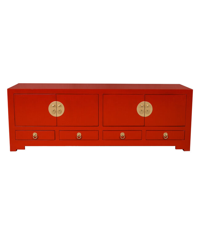 Mueble TV Chino Lucky Rojo - Orientique Colección An130xP40xAl45cm